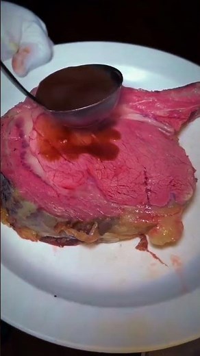Thick Massive Prime Rib Cut via Slow Roast Intensifies Beefiness