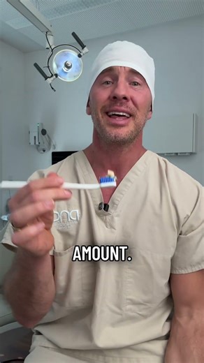 Most toothpaste ads show you covering the entire brush.