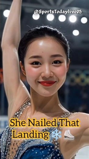 She Nailed That Landing ❄️⛸️ #shorts