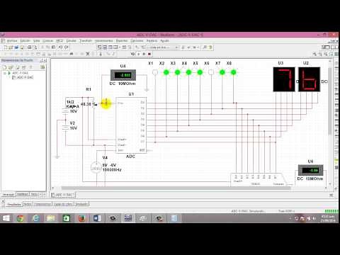 convertidor ADC, DAC en multisim