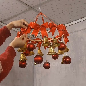 DIY Christmas ceiling decor with bells and ornaments | Life and Fun Story