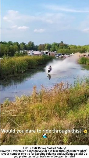 Off‑Road Adventure – Motorcycle Speeding Through a Forest Stream! 🏍️💧