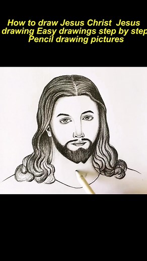 How to draw jesus chirst ❤️🙂 #pencilart #pencildrawing #arttiktok #arttalent #jesuschirst