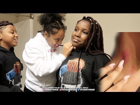 LIL SISTER'S GOT HICKEYS PRANK ON BIG BROTHER!!
