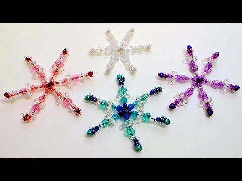 Easy Beaded Pipe Cleaner Snowflake Ornament PLUS Storage Idea!