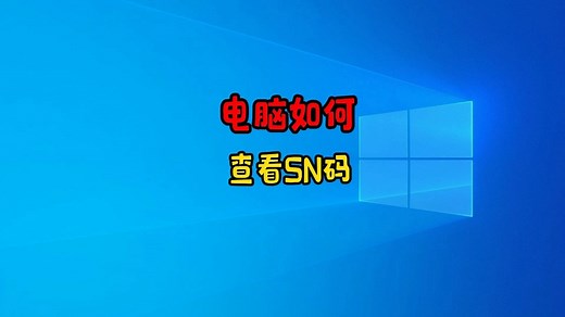 快速掌握，电脑SN码查询技巧