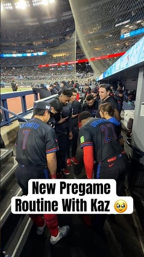Kazuma Okamoto’s new pregame routine involves the team saying what they’re grateful for 🥹 #BlueJays