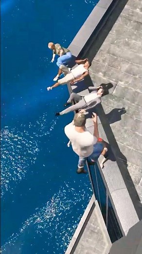 Trevor pranked Michael, Franklin, jimmy, Lester water parkour fails GTA 5 Ep5 #grandtheftautoparkour