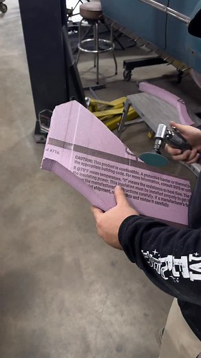 Practicing our turkey carving skills around here… Either that or @brandongerringer is slicing up some foam so we can get a visual mockup of the wide body fender flares we’ll be fabricating for @kingshocks Check back later to see the final shape we come up with for the rears! #oldanvilspeedshop #kingshocks #elcaminoss | Old Anvil Speed Shop