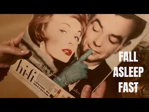 Nostalgic 50s FILM MAGAZINE~ Whispered ASMR and a gentle flip to relax you