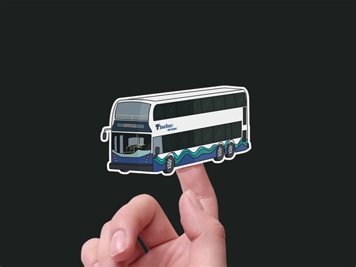 Sound Transit Seattle Double Decker Bus - Waterproof Vinyl Sticker - Etsy