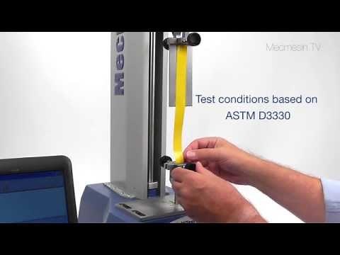 ASTM D3330 Test Method A 180° Peel Test on Single Coated Tape - Mecmesin Force Measurement