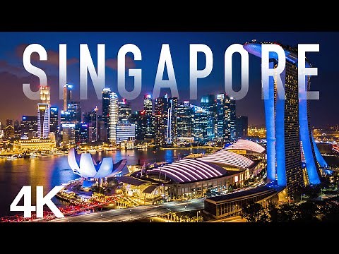 Singapore 4K drone view • Amazing Aerial View Of Singapore | Relaxation film with Cinematic Music