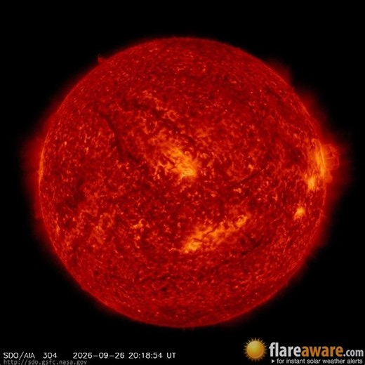 26 Sep - 27 Sep: 24 Hour Solar Activity (Earth Facing; Solar Storm, Sunspot, Solar Flare, CME)