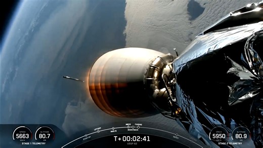 SpaceX has launched the USSF-62 mission, aboard Falcon 9 B1082-3 from Space Launch Complex 4 East (SLC-4E) at the Vandenberg Space Force Base. Onboard was was the WSF-M (Weather System Follow-on - Microwave) 1 satellite for the United States Space Force. Completing its part of the mission, the booster returned back to Earth, landing back on Landing Zone 4 at Vandenberg, ready to support a future mission. 🎥 SpaceX | NASASpaceflight.com