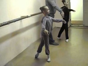 Ballet lesson in a theatre. Vladislav Kuramshin and his students