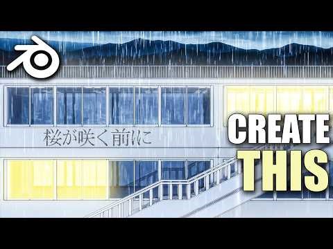 Create Your First Anime Rain Scene in Blender! (Full Tutorial)