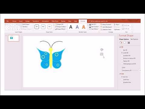 How to make animated butterfly in PPT- Butterfly shape in PPT- PANNU TV Kids