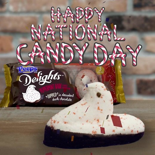 34K views · 1.1K reactions | Happy National Candy Day! Indulge in PEEPS Delights Peppermint Bark Dipped in Dark Chocolate to celebrate  | PEEPS | Facebook