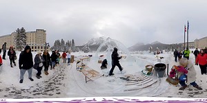 Have you seen the completed Ice Magic sculptures yet? Take a 360° look around the Fairmont Chateau Lake Louise festival site while the sculptors were still hard at work. | Banff & Lake Louise Tourism