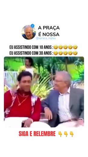 REPLAY A PRAÇA É NOSSA on Instagram: "A PRAÇA É NOSSA 😂📺 Quem aí também cresce ouvindo aquela musiquinha e já sabe que vem risada boa? Porque se tem um programa que é a cara do brasileiro e atravessa gerações, é A Praça é Nossa! 🇧🇷✨ Tem coisa melhor do que sentar no sofá, pegar um refri, uma pipoca e assistir as melhores cenas desse clássico da TV brasileira? Esse programa marcou época e continua sendo referência quando o assunto é comédia, humor, entretenimento e aquele estilo de piada leve