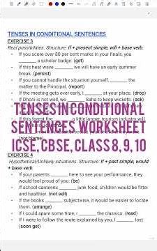 TENSES IN CONDITIONAL SENTENCES IMP. PRACTICE /PDF ICSE, CBSE, ALL CLASSES #englishgrammar #cbse
