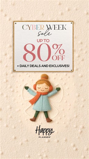2.3K views | Our Cyber Week Sale is ON!  Shop all new exclusives, plus score up to 80% OFF with new deals dropping daily all week long. | The Happy Planner | Facebook