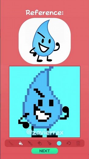 Drawing Teardrop from BFDI in Roblox Starving Artists!