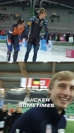 Short Track & Speed Skating on Instagram: "The best pushing the best. Jordan Stolz 🇺🇸 and Jenning de Boo 🇳🇱 went head-to-head in today’s 500m showdown. 🤝 🔥 #SpeedSkating"