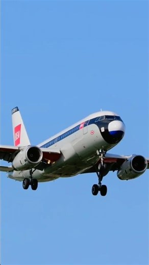 British Airways BEA Retro Livery Airbus A319 G-EUPJ Landing at London 🇬🇧 #Aviation #Planespotting