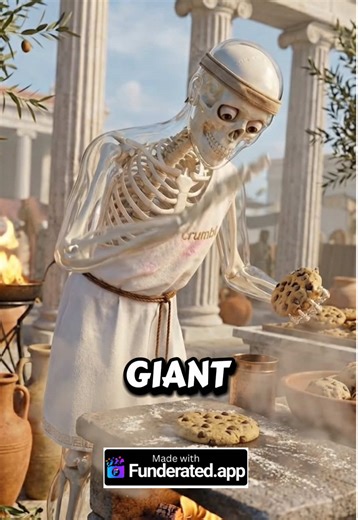 What if you opened a crumble cookie in anchient greece? #whatif #skeleton #socrates