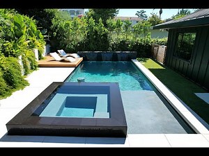 Custom Zero-Edge Spa Modern Pool