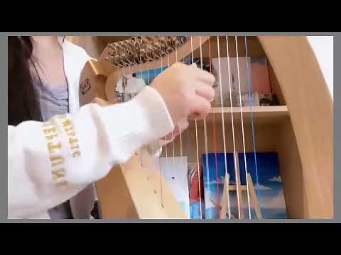Walter Lyre Harp 19-String With Levers Semitone Key Lyre Instrument #lyreharp #harps