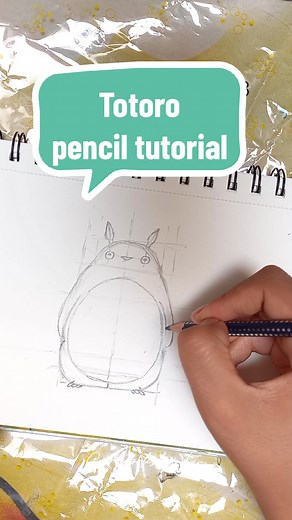 Ghibli Style Pencil Drawing Tutorial | How to Draw Totoro