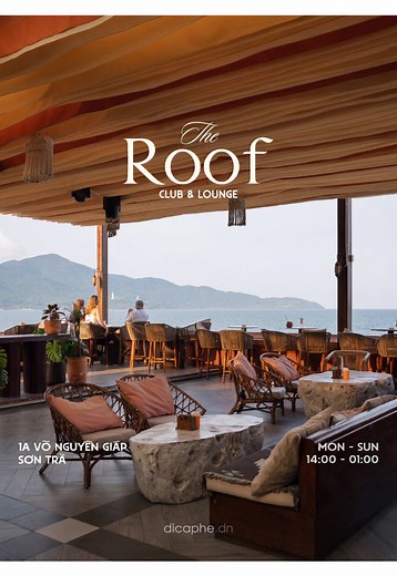 Toạ độ chill view biển trên tầng thượng mang đậm chất liệu Nhiệt Đới - The Roof Đà Nẵng #dicaphedn #danang #cafedanang