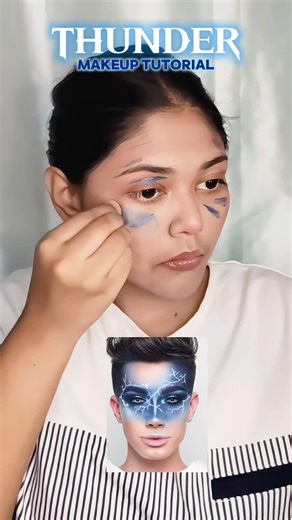 THUNDER makeup tutorial ⚡ #ytshorts #ytshorts #makeup