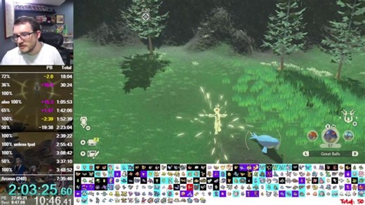 Runs ended via distortions since last 1/16 chance was hit: 52