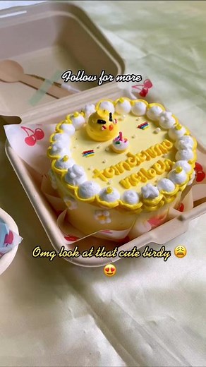 Cute Birdy Bento Cake | Mini Cake Art Inspiration