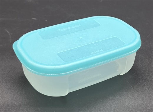 Vintage Tupperware Freezer Mate, 20868, 4 3/4 Ounce, Turquoise Lid, Storage, Rectangle, - Etsy