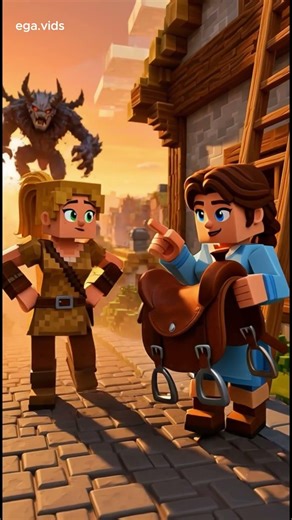 Sloane sprints across the rooftops, leaping over gaps to get a vantage point #minecraft #shorts