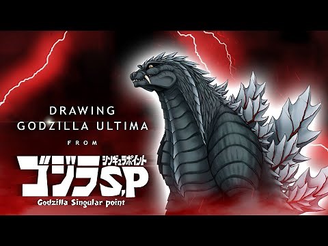 【Drawing】GODZILLA ULTIMA from GODZILLA SINGULAR POINT【Kaiju Coloring Page】