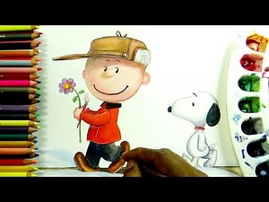 how to draw the peanuts charlie brown and snoopy