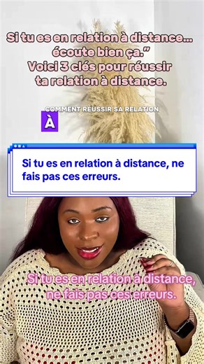Si tu es en relation à distance, ne fais pas ces erreurs. J’ai vécu 4 ans de mariage à distance entre le Canada 🇨🇦 et le Congo 🇨🇬 avant qu’on puisse enfin vivre ensemble. Moi, j’ai grandi au Canada. Lui, il a grandi au Congo Brazzaville. Ce n’était pas facile avec nos cultures différentes, nos réalités différentes et la distance entre nous… mais on a décidé de faire fonctionner notre mariage. Voici les 3 clés essentielles pour réussir une relation à distance : 1️⃣ Communication constante 2️⃣