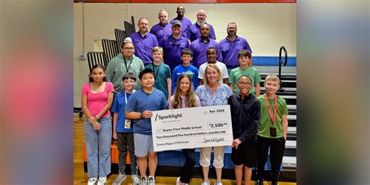 Sparklight awards $2,500 STEM grant to Bayou View Middle School