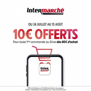 73 reactions | 10€ offerts pour toute 1ère commande au Drive dès 80€ d'achat ! 朗 Avec le code VROUMVROUM | Intermarché | Facebook