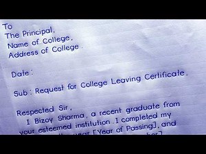 How to Write a Perfect Application for College Leaving Certificate | Formal & Easy Format