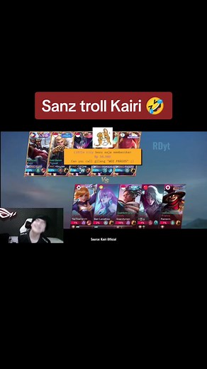 lol Sanz 😂 #mlbb #mobilelegends #moment #kairi #sanz