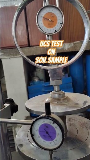 UCS Test Unconfined compressive strength test on soil sample in geotechnical engineering lab #civil