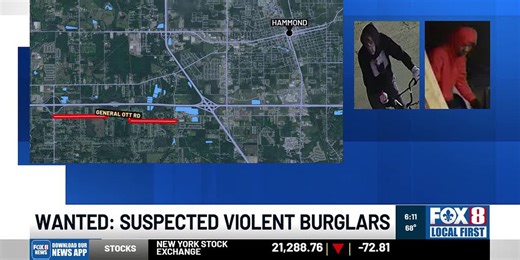 Suspects sought in vehicle burglaries, shooting incident near Hammond