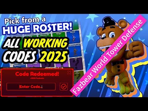 Fazbear World Tower Defense codes February 2025 | Roblox Fazbear World Tower Defense codes 2025
